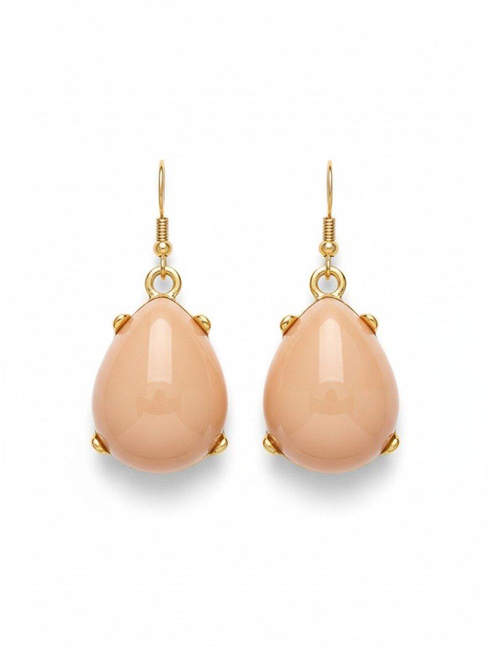 Mia Collection NWT‎ Teardrop Earrings - Peach Pink & Gold